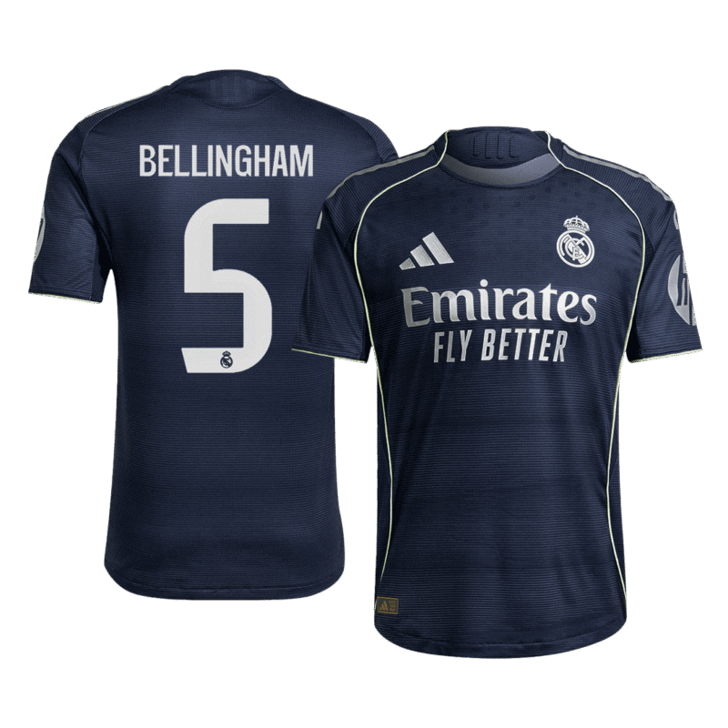 BELLINGHAM #5 Real Madrid Away Authentic Soccer Jersey 2025/26