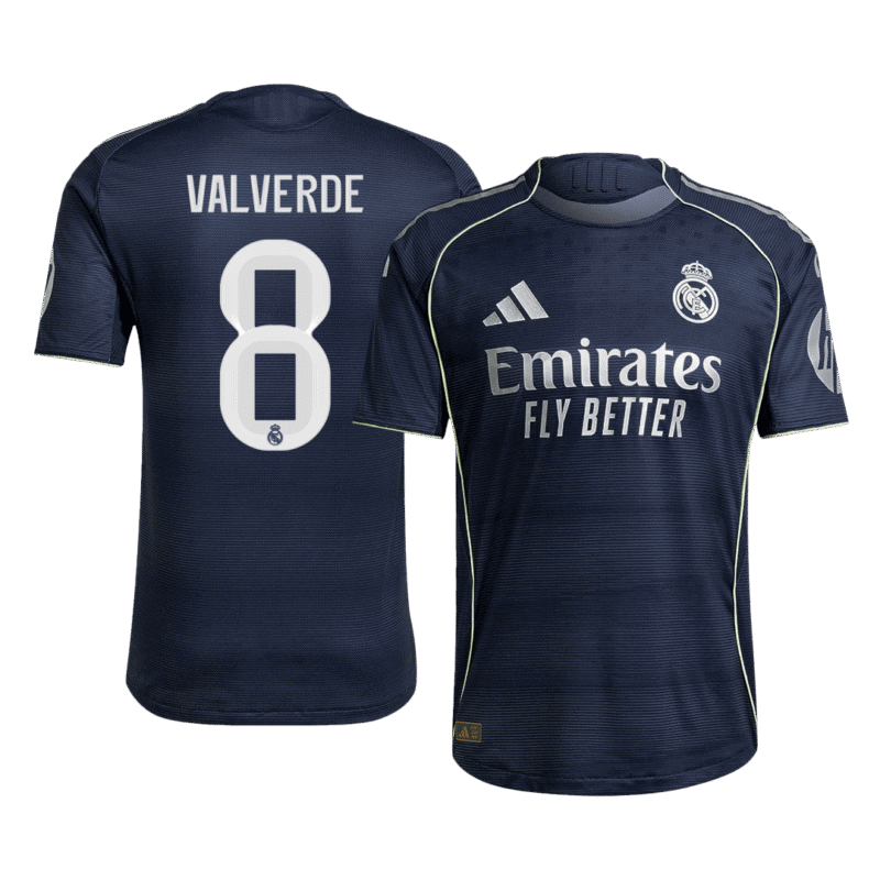 VALVERDE #8 Real Madrid Away Authentic Soccer Jersey 2025/26