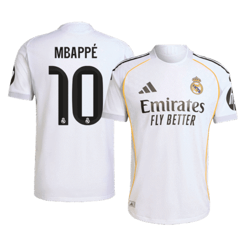 MBAPPÉ #10 Real Madrid Home Authentic Soccer Jersey 2025/26
