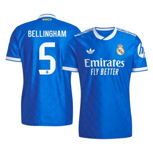 BELLINGHAM #5 Real Madrid Third Away Authentic Soccer Jersey 2025/26