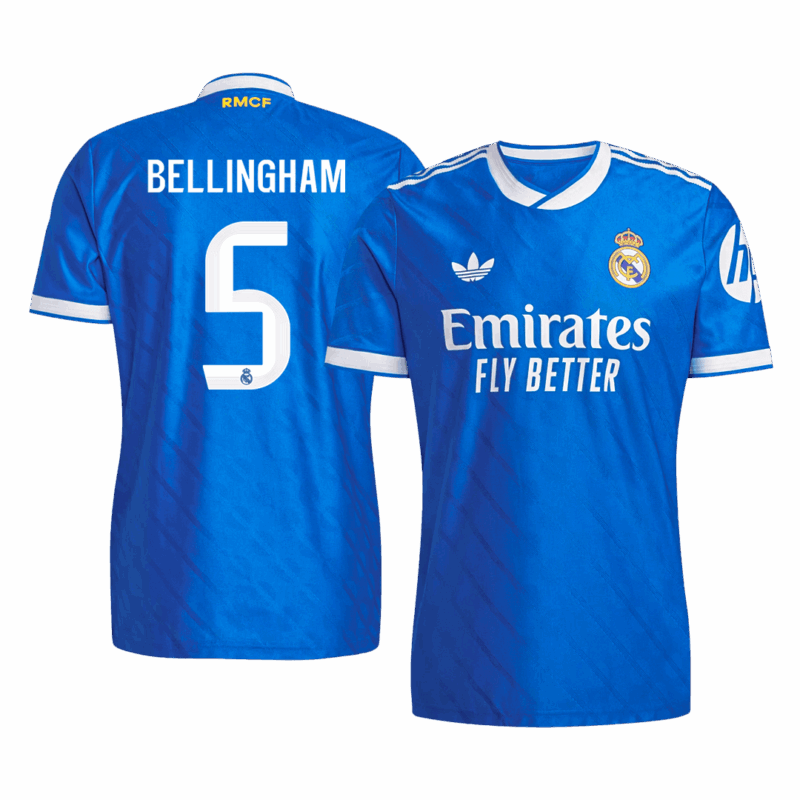 BELLINGHAM #5 Real Madrid Third Away Authentic Soccer Jersey 2025/26