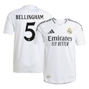 BELLINGHAM #5 Real Madrid Home Authentic Soccer Jersey 2024/25