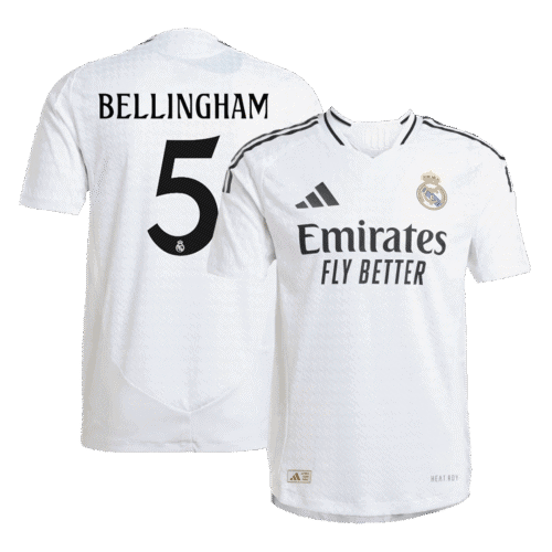 BELLINGHAM #5 Real Madrid Home Authentic Soccer Jersey 2024/25