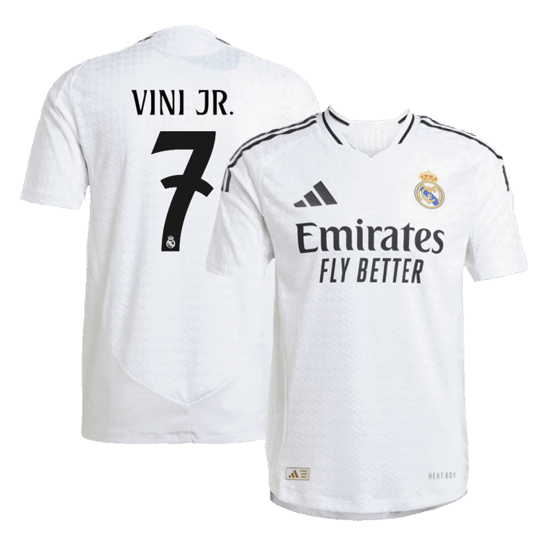 VINI JR. #7 Real Madrid Home Authentic Soccer Jersey 2024/25