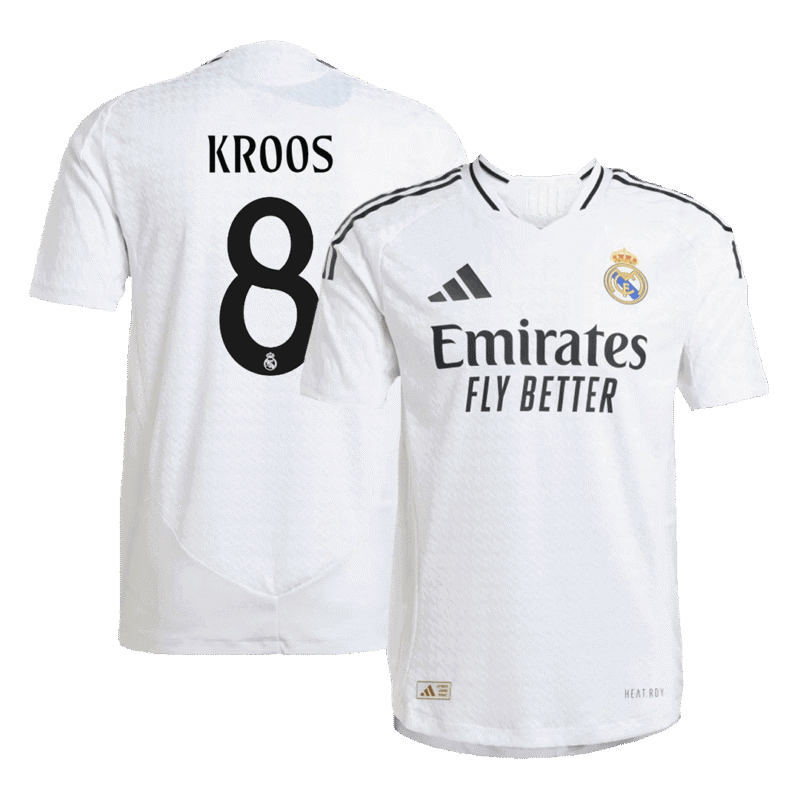 KROOS #8 Real Madrid Home Authentic Soccer Jersey 2024/25