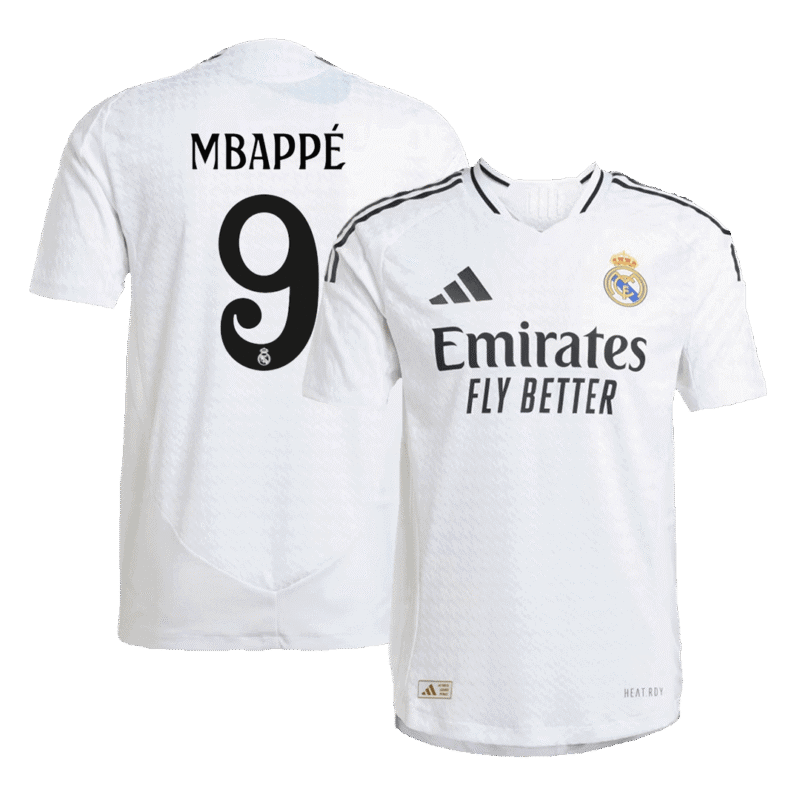 MBAPPÉ #9 Real Madrid Home Authentic Soccer Jersey 2024/25