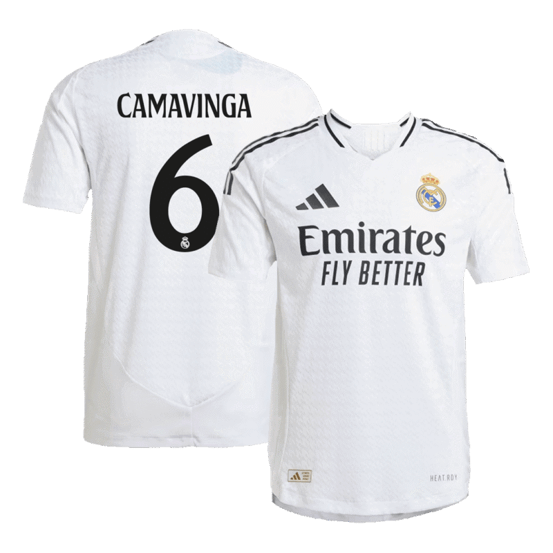 CAMAVINGA #6 Real Madrid Home Authentic Soccer Jersey 2024/25