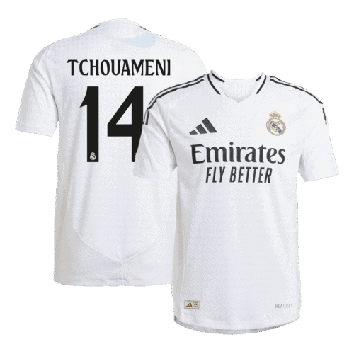 TCHOUAMENI #14 Real Madrid Home Authentic Soccer Jersey 2024/25