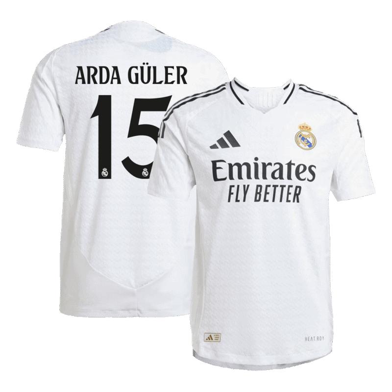 ARDA GÜLER #15 Real Madrid Home Authentic Soccer Jersey 2024/25