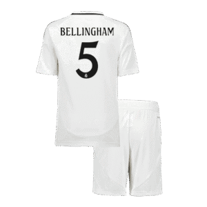 BELLINGHAM #5 Real Madrid Home Kids Soccer Jerseys Kit 2024/25
