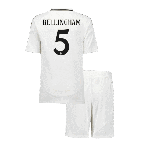 BELLINGHAM #5 Real Madrid Home Kids Soccer Jerseys Kit 2024/25
