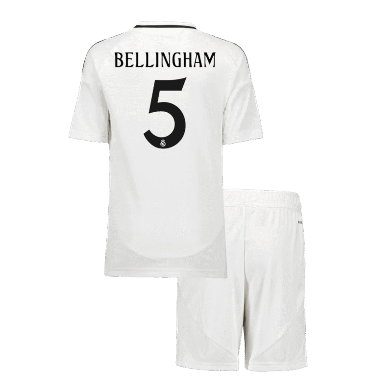 BELLINGHAM #5 Real Madrid Home Kids Soccer Jerseys Kit 2024/25