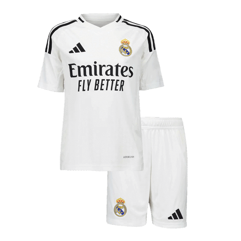 MBAPPÉ #9 Real Madrid Home Kids Soccer Jerseys Kit 2024/25
