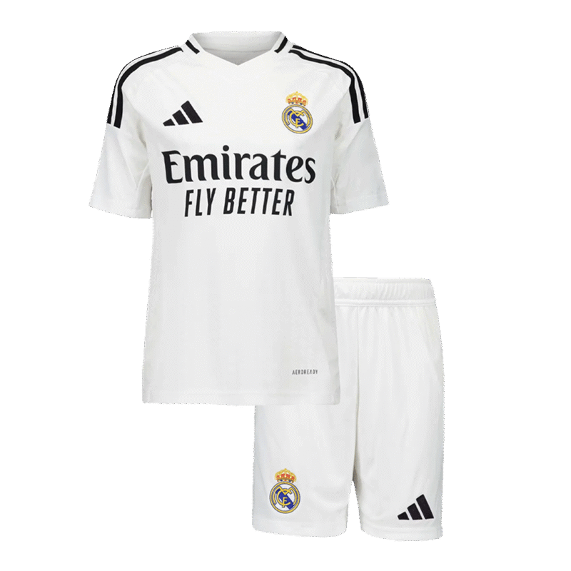Real Madrid Home Kids Soccer Jerseys Kit 2024/25