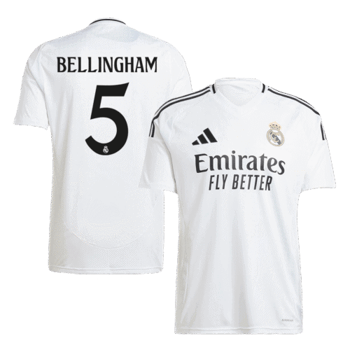 BELLINGHAM #5 Real Madrid Home Soccer Jersey 2024/25