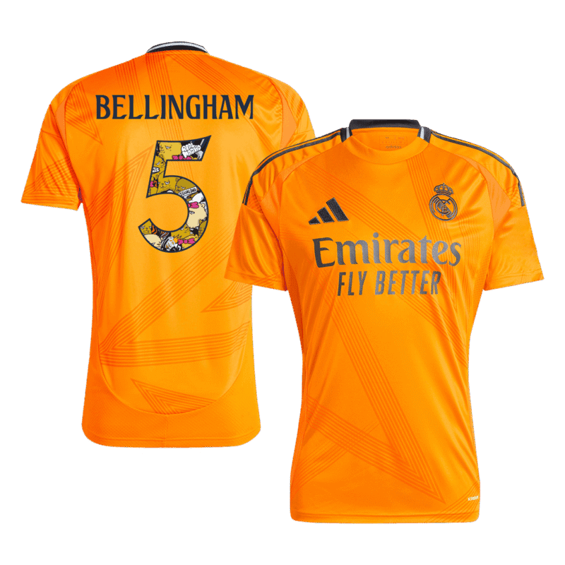 BELLINGHAM #5 Real Madrid Away Soccer Jersey 2024/25 - Bear Champ Font