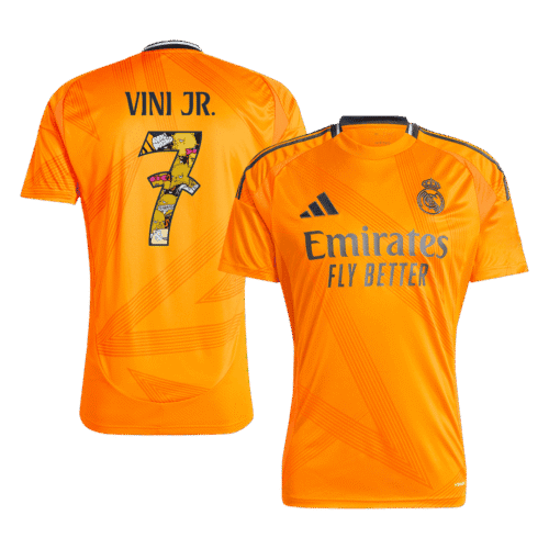 VINI JR. #7 Real Madrid Away Soccer Jersey 2024/25 - Bear Champ Font