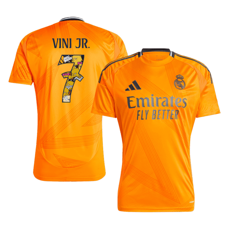 VINI JR. #7 Real Madrid Away Soccer Jersey 2024/25 - Bear Champ Font