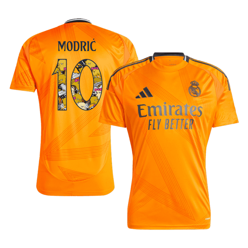 MODRIĆ #10 Real Madrid Away Soccer Jersey 2024/25 - Bear Champ Font