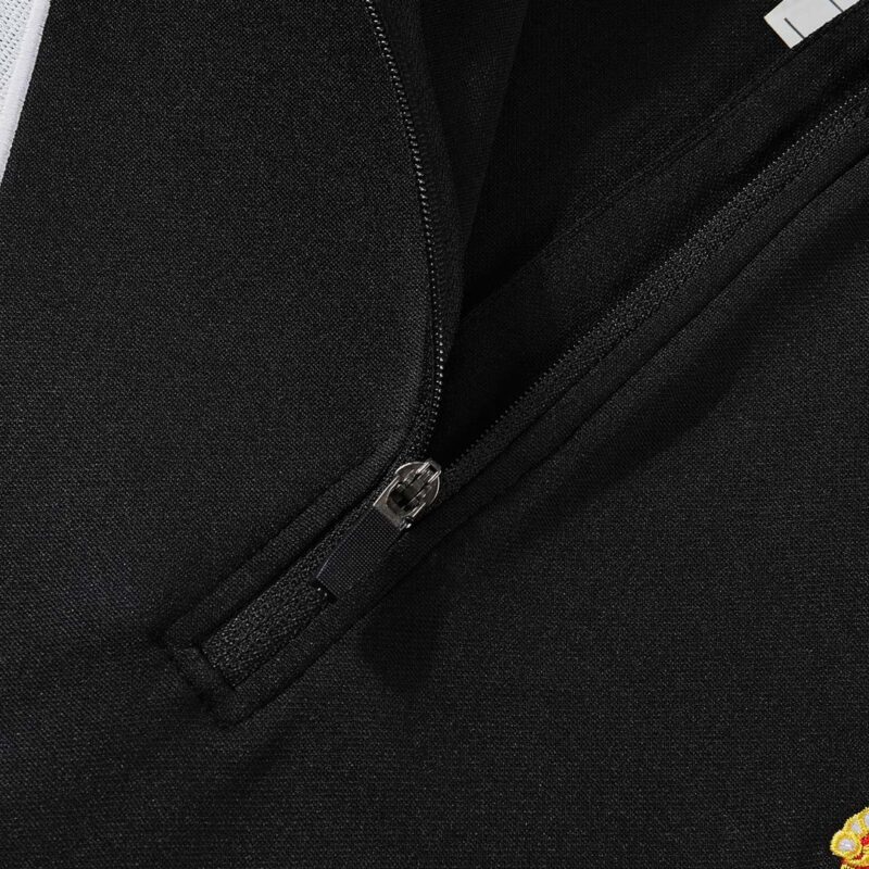 Kid's Real Madrid Zipper Sweatshirt Kit(Top+Pants) 25/26 Black