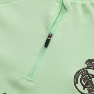 Kid's Real Madrid Zipper Sweatshirt Kit(Top+Pants) 25/26 Green
