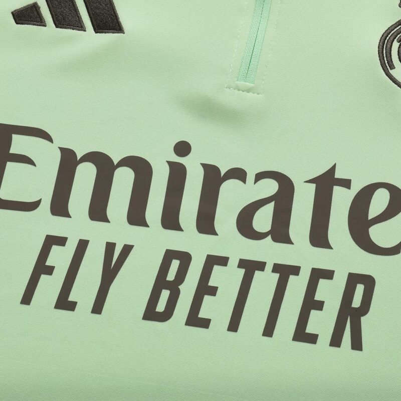 Kid's Real Madrid Zipper Sweatshirt Kit(Top+Pants) 25/26 Green