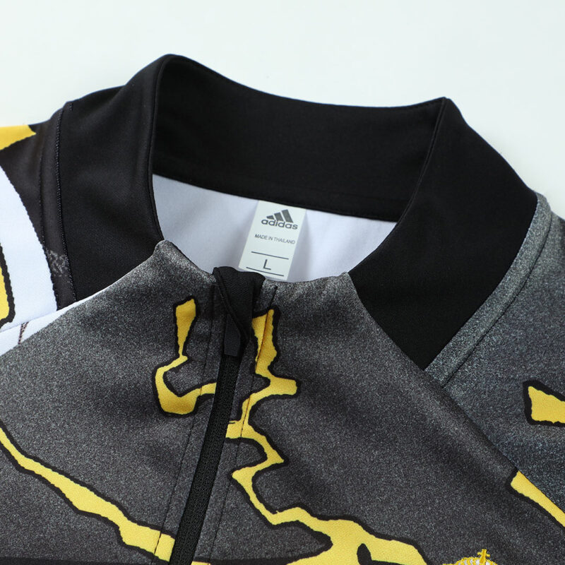 Kid's Real Madrid x MARVEL Zipper Sweatshirt Kit(Top+Pants) 25/26 Black