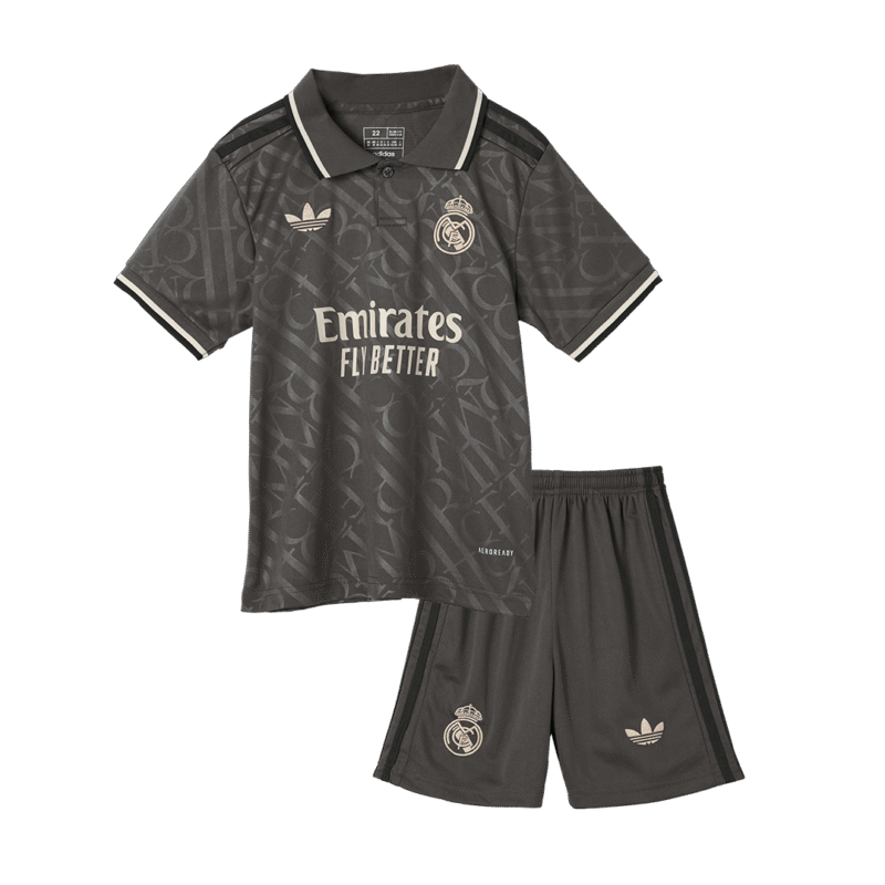 Real Madrid Third Away Kids Soccer Jerseys Kit 2024/25