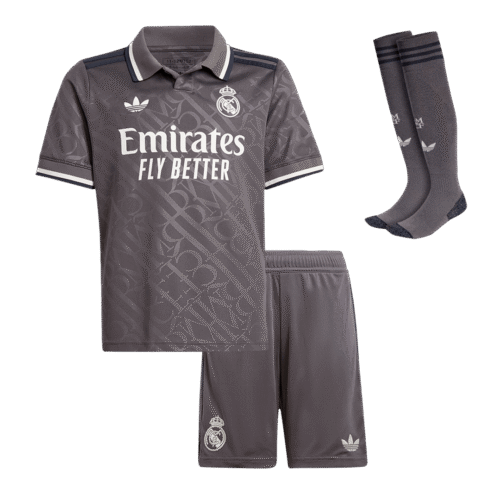 Real Madrid Third Away Kids Soccer Jerseys Full Kit 2024/25
