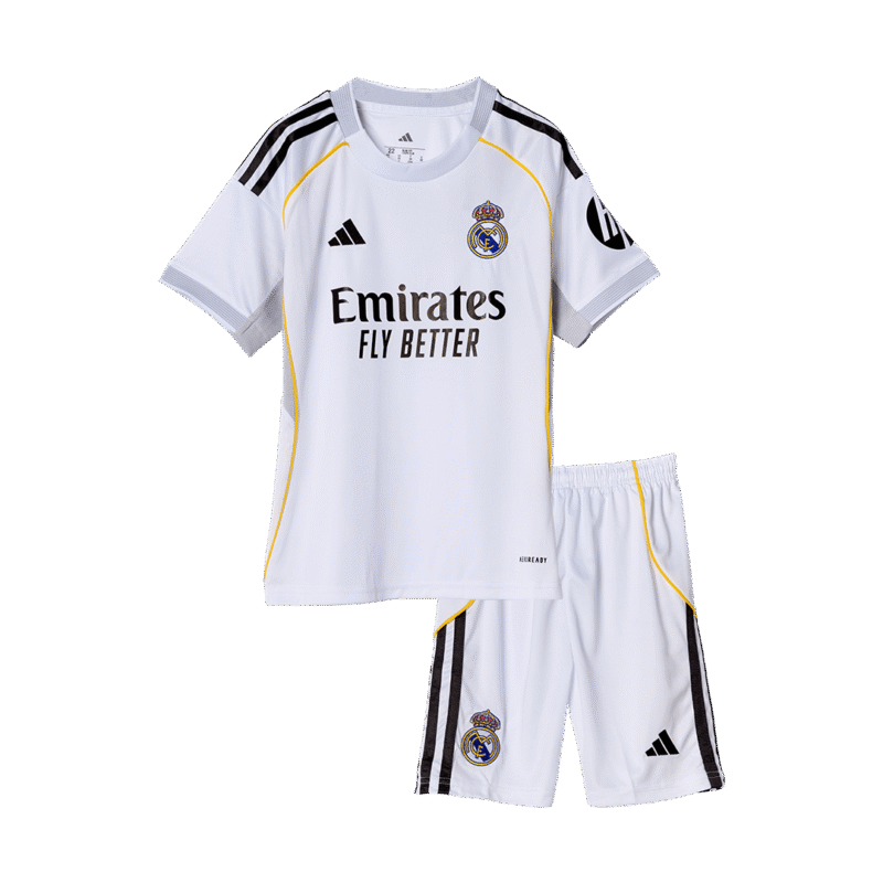 Real Madrid Home Kids Soccer Jerseys Kit 2025/26