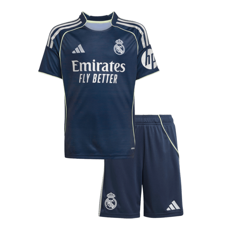 Real Madrid Away Kids Soccer Jerseys Kit 2025/26