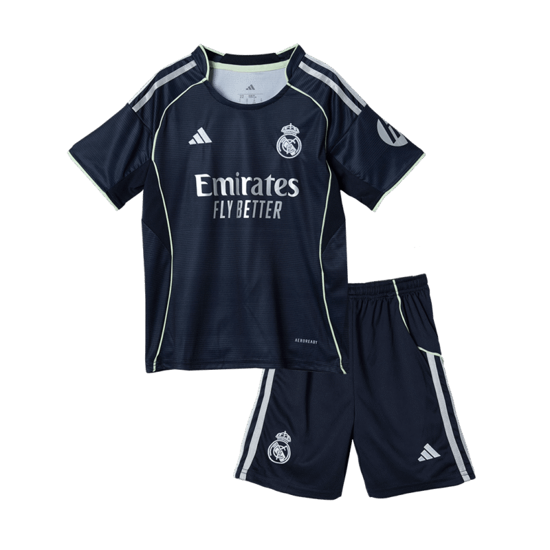 Real Madrid Away Kids Soccer Jerseys Kit 2025/26