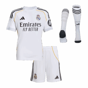 Real Madrid Home Kids Soccer Jerseys Full Kit 2025/26