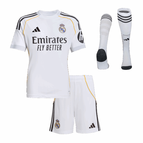 Real Madrid Home Kids Soccer Jerseys Full Kit 2025/26