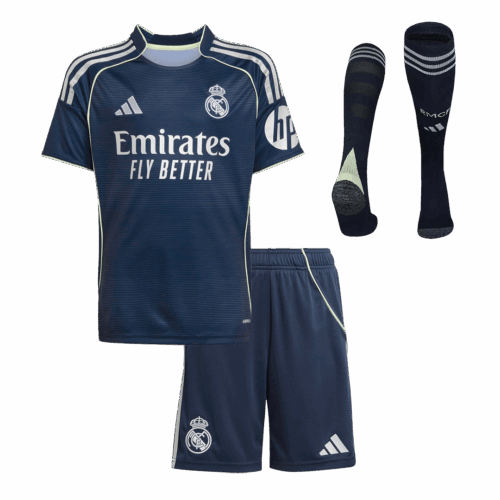 Real Madrid Away Kids Soccer Jerseys Full Kit 2025/26