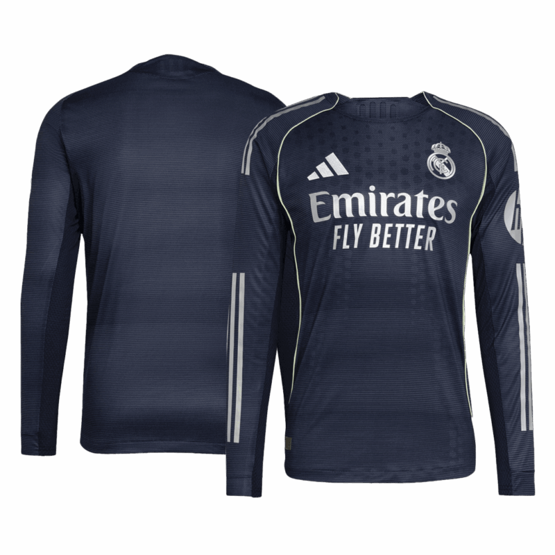 Real Madrid Long Sleeve Away Soccer Jersey 2025/26