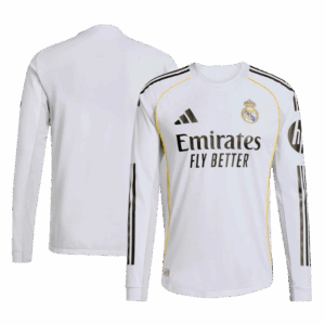 Real Madrid Long Sleeve Home Soccer Jersey 2025/26