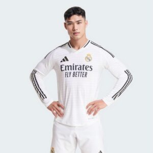 Authentic Real Madrid Home Long Sleeve Soccer Jersey 2024/25