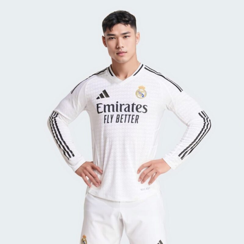 Authentic Real Madrid Home Long Sleeve Soccer Jersey 2024/25