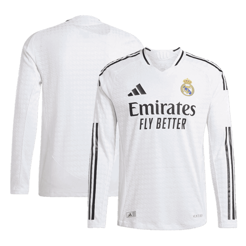 Authentic Real Madrid Home Long Sleeve Soccer Jersey 2024/25
