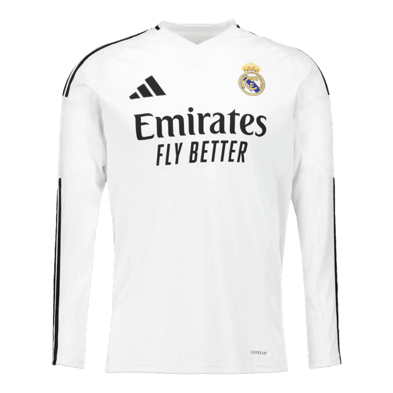 Real Madrid Home Long Sleeve Soccer Jersey 2024/25
