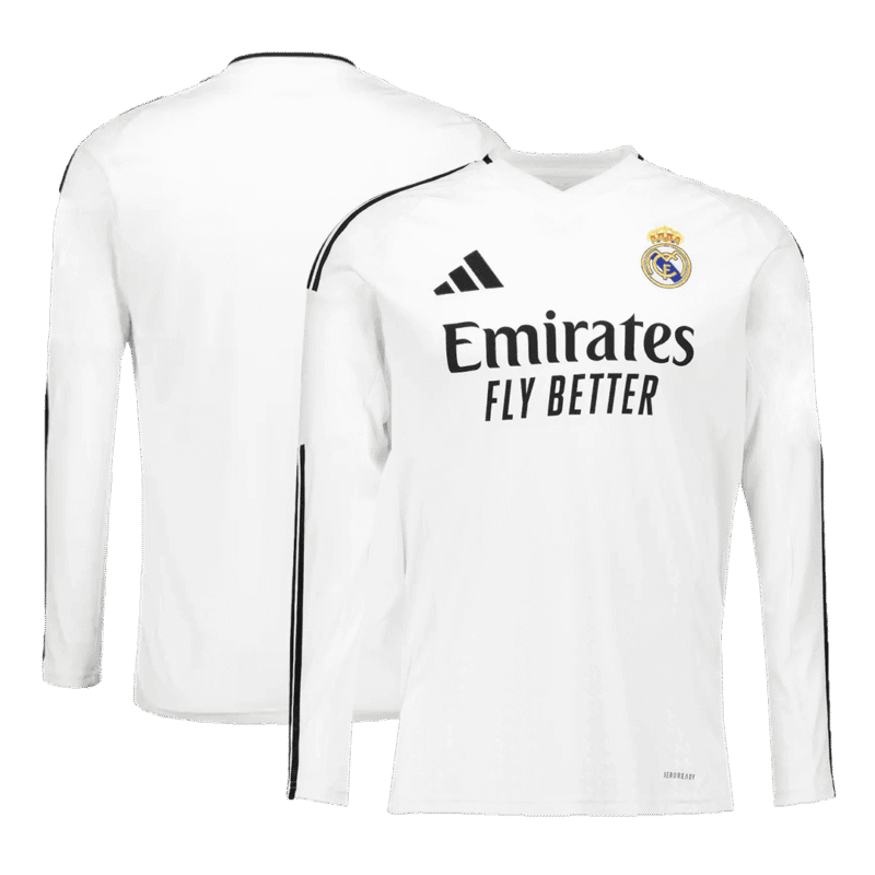 Real Madrid Home Long Sleeve Soccer Jersey 2024/25