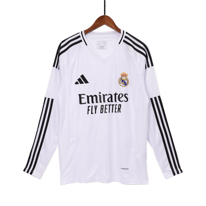 Real Madrid Home Long Sleeve Soccer Jersey 2024/25
