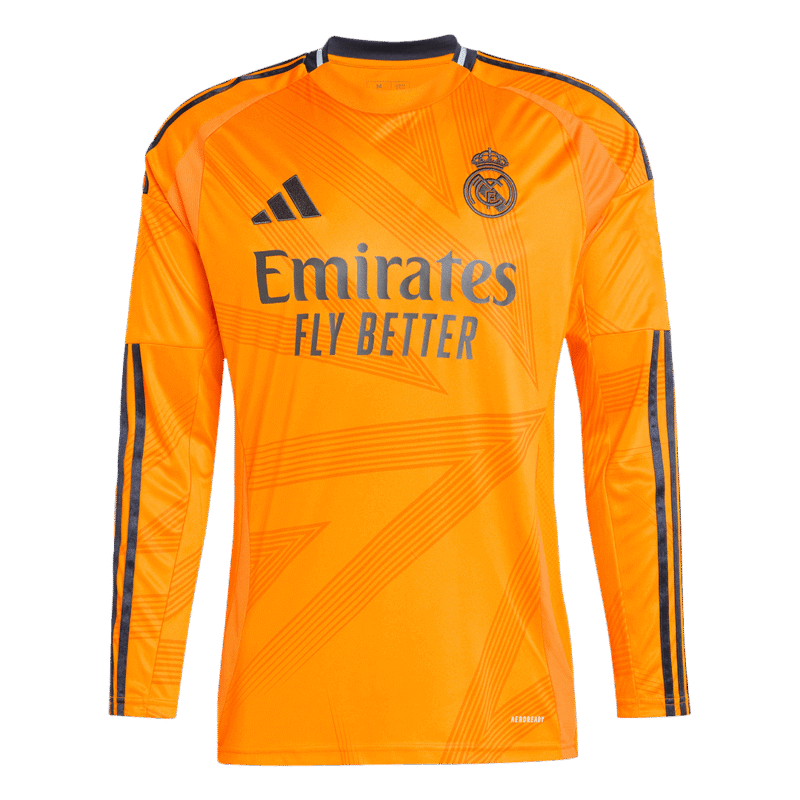Real Madrid Away Long Sleeve Soccer Jersey 2024/25