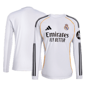 Real Madrid Home Long Sleeve Soccer Jersey 2025/26