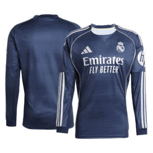 Real Madrid Away Long Sleeve Soccer Jersey 2025/26