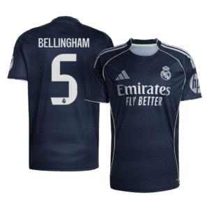 BELLINGHAM #5 Real Madrid Away Soccer Jersey 2025/26