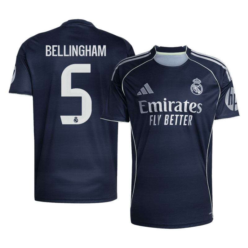 BELLINGHAM #5 Real Madrid Away Soccer Jersey 2025/26