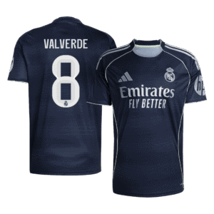 VALVERDE #8 Real Madrid Away Soccer Jersey 2025/26
