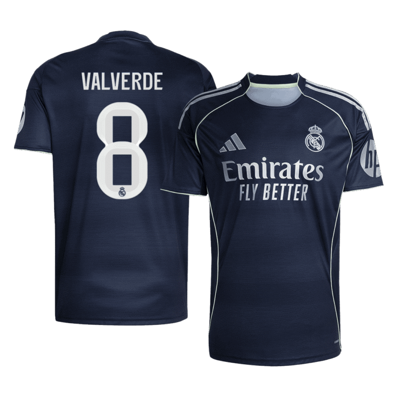 VALVERDE #8 Real Madrid Away Soccer Jersey 2025/26